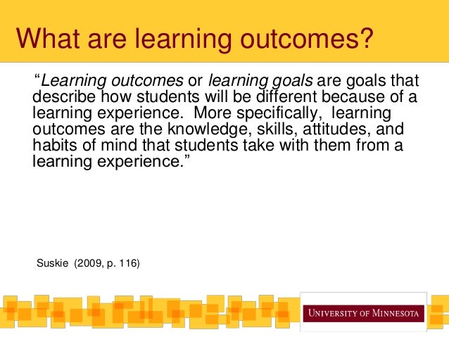 Course Design: Learning Outcomes