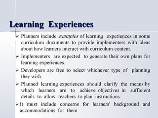 Learningoutcomesandlearningexperiencesfortechnicallydevelopedcurriculum ...