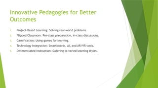 Learning Outcomes and Pedagogies in Schools: Bridging the Gap Between ...