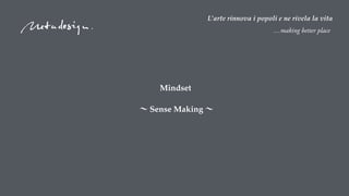 …making better place
L’arte rinnova i popoli e ne rivela la vita
Mindset
∼ Sense Making ∼
 