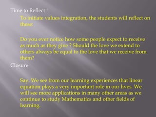 Manifesting Self-knowledge by assessing how one can give his/her best solution to a problem/situation.Criteria:ReflectiveResponsiveRelevant