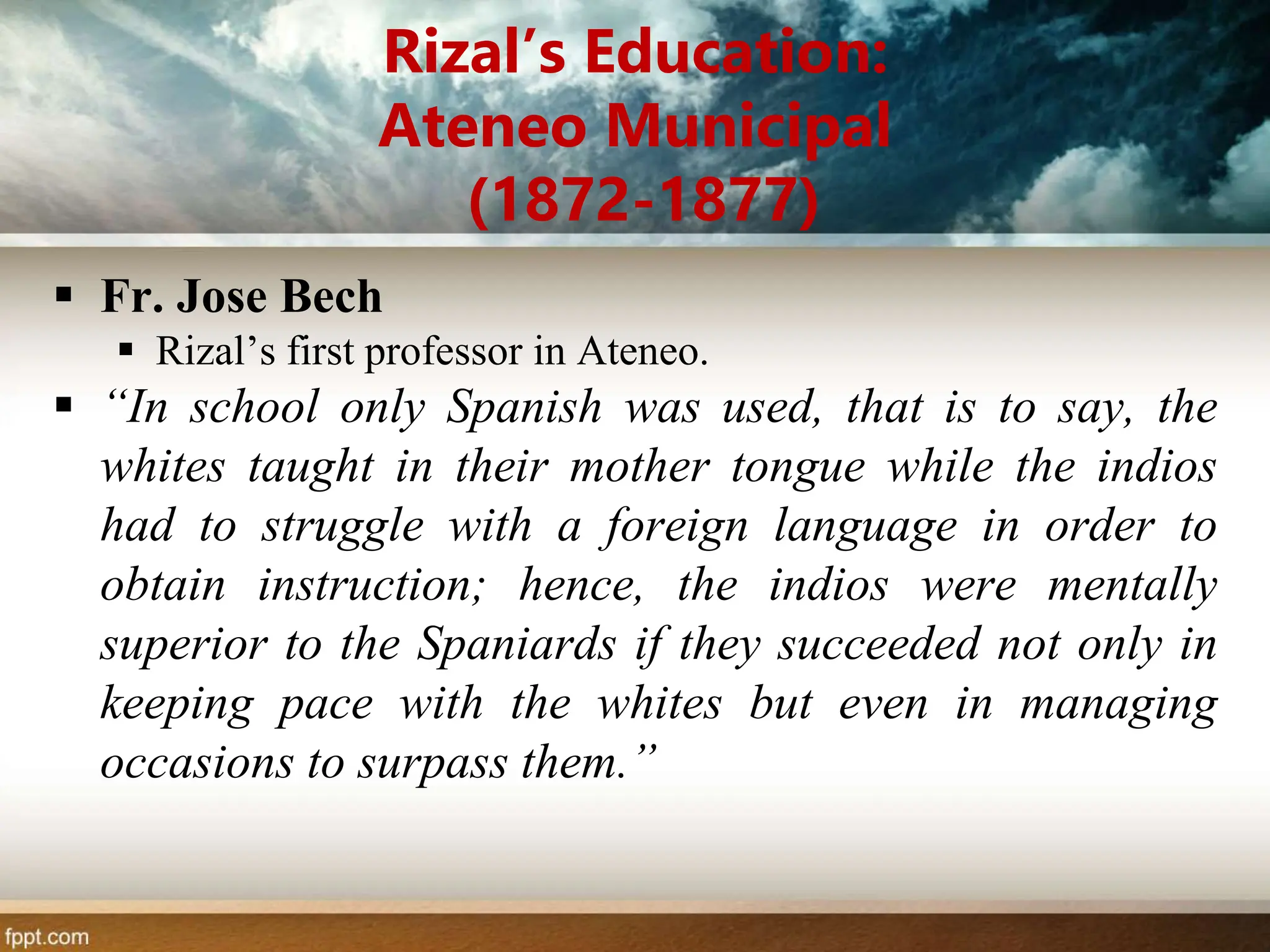 UNIT 3: RIZAL - EDUCATION AND CAREER | PPT