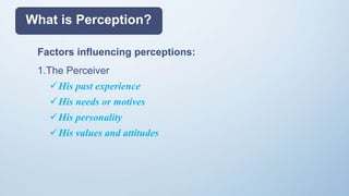 Learning, Perception and Attribution | PPTX