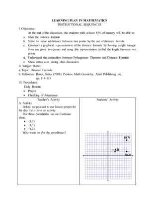 Learning plan in mathematics (repaired) | PDF