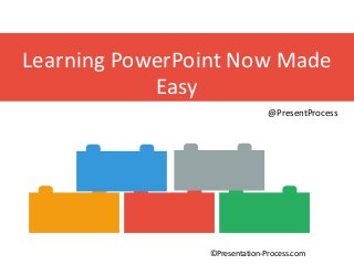 Learning PowerPoint Now Made 
Easy 
@PresentProcess 
©Presentation-Process.com 
 