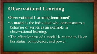Example Observatiobal Learning Learning in psychology | What is learning? | PPTX
