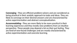 Learning Process and learning cycle stages | PPTX