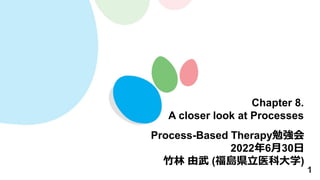 1
Chapter 8.
A closer look at Processes
Process-Based Therapy㏊
2022630
  (uhҽƴѧ)
 