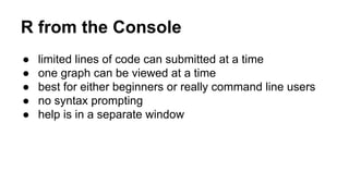 Learning R and Teaching R | PPT