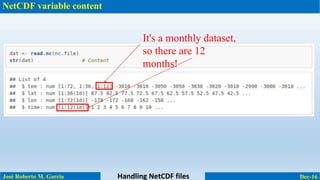 Learning R - Handling NetCDF files | PPTX