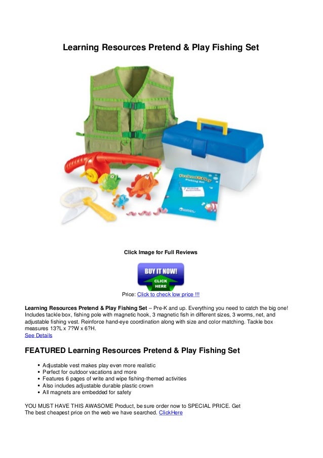 learning resources play and pretend fishing set