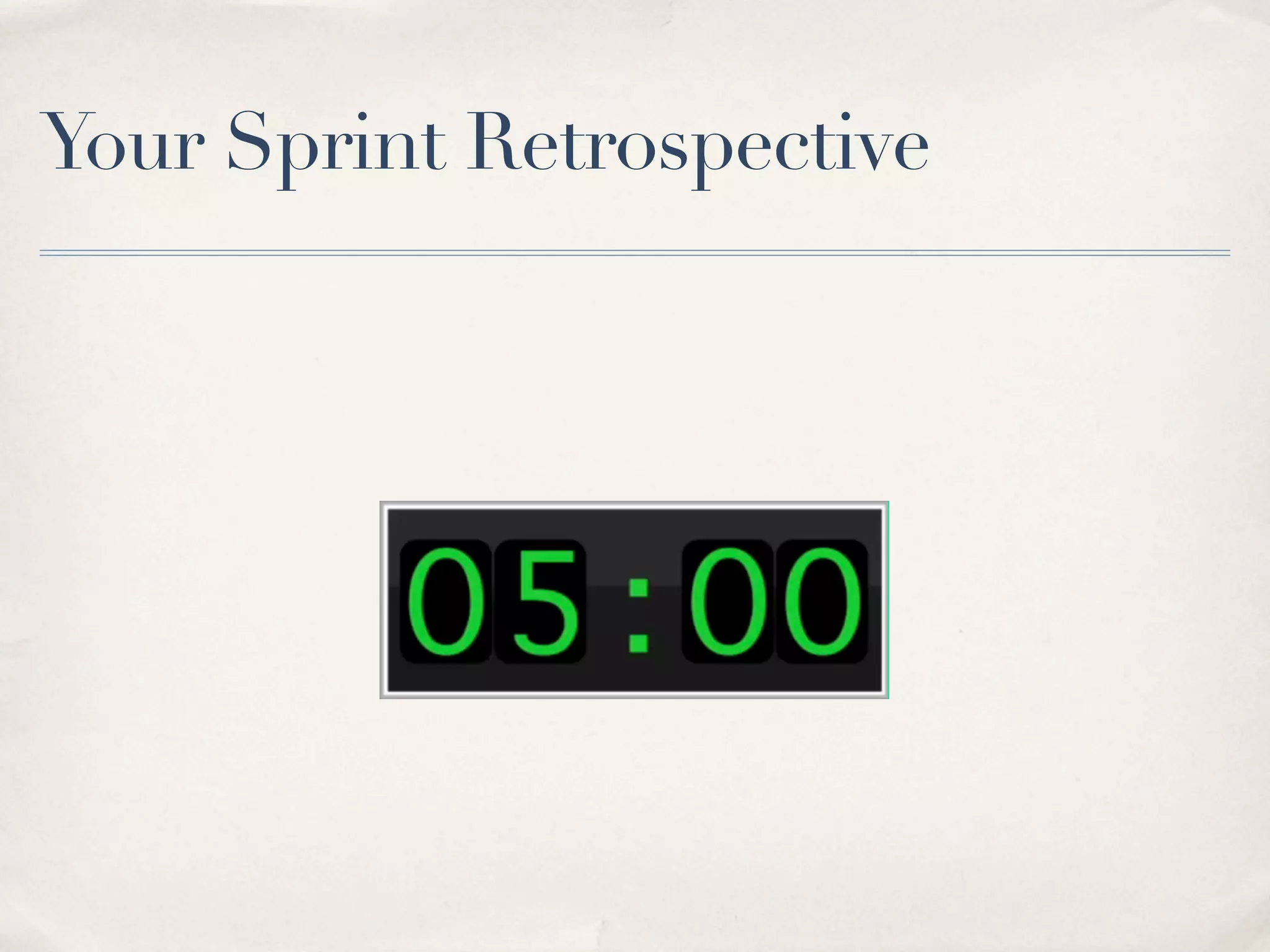 Your Sprint Retrospective