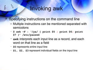 Learning sed and awk | PPT