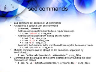 Learning sed and awk | PPT