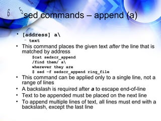 Learning sed and awk | PPT
