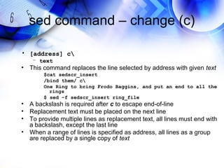 Learning sed and awk | PPT