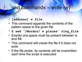 Learning sed and awk | PPT