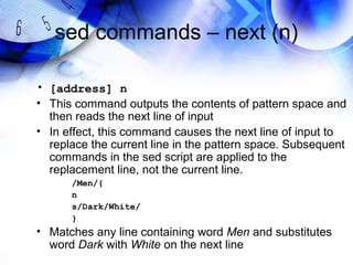 Learning sed and awk | PPT