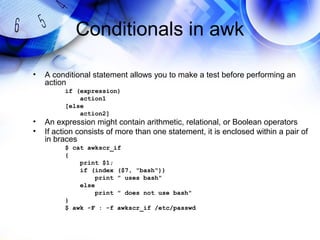 Learning sed and awk | PPT