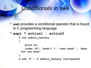 Learning sed and awk | PPT