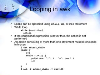 Learning sed and awk | PPT