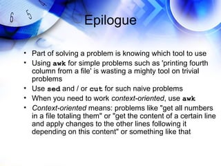 Learning sed and awk | PPT