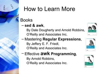 Learning sed and awk | PPT
