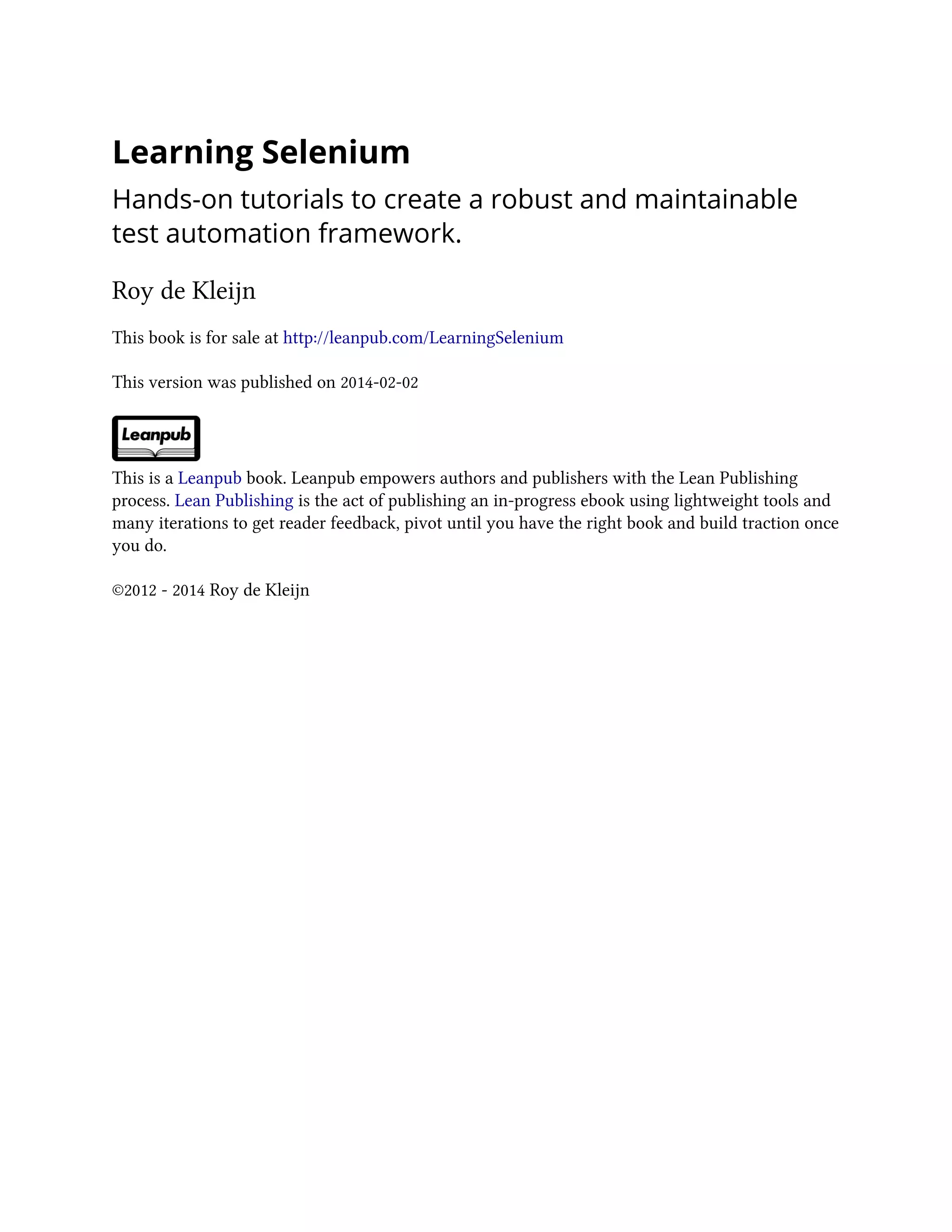 Learning selenium sample | PDF