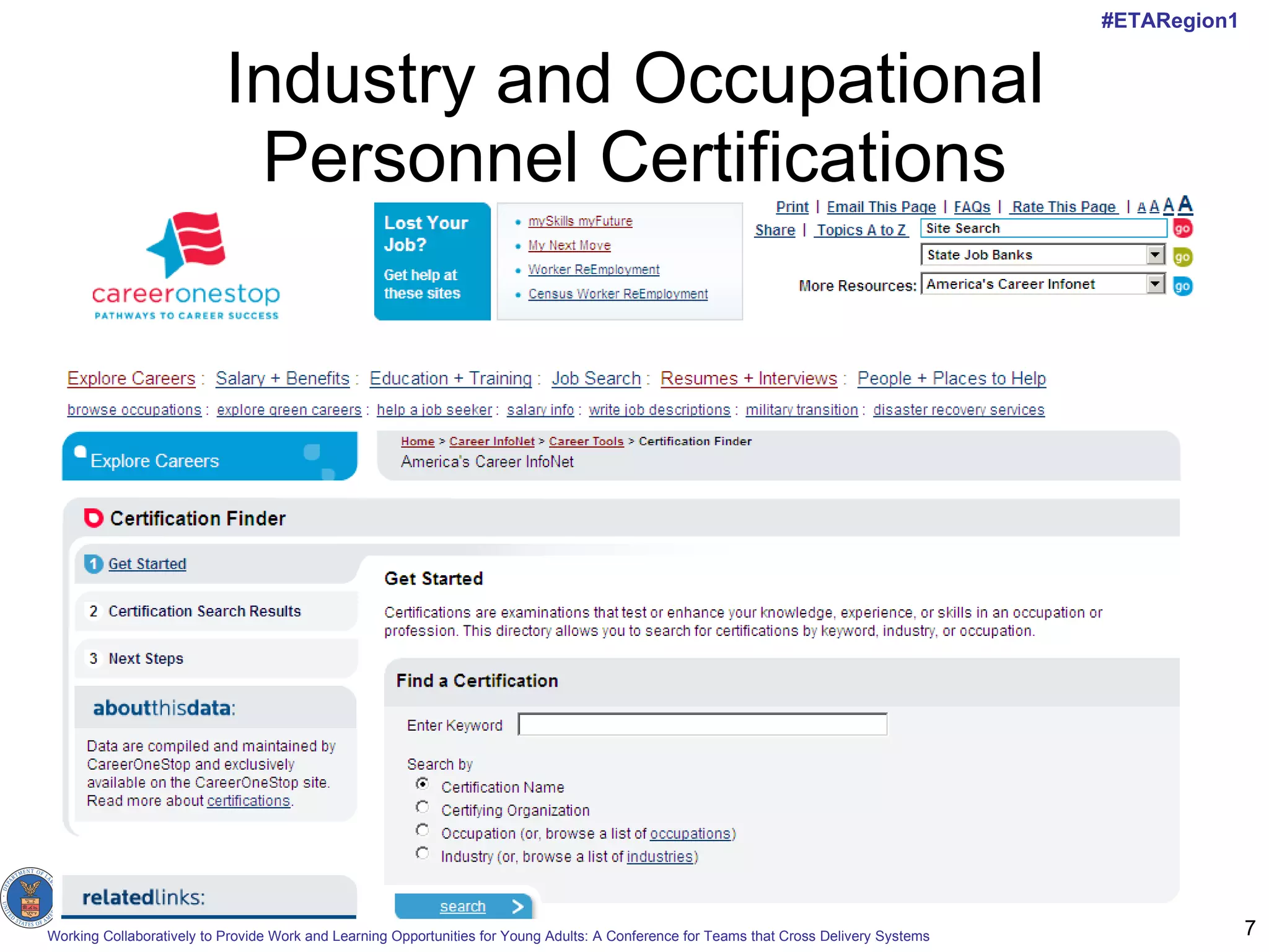 Industry and Occupational Personnel Certifications 