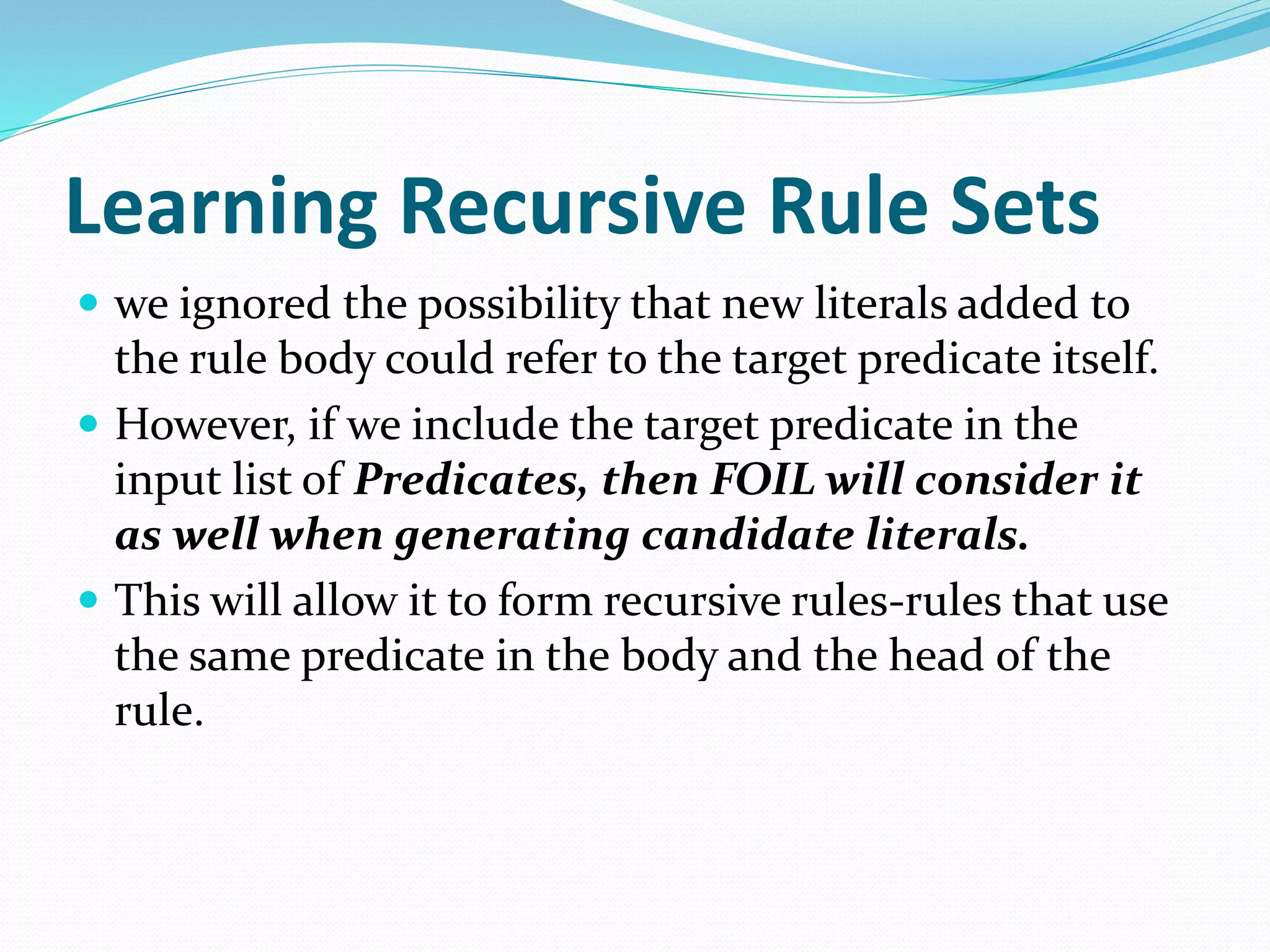 Learning set of rules | PPTX