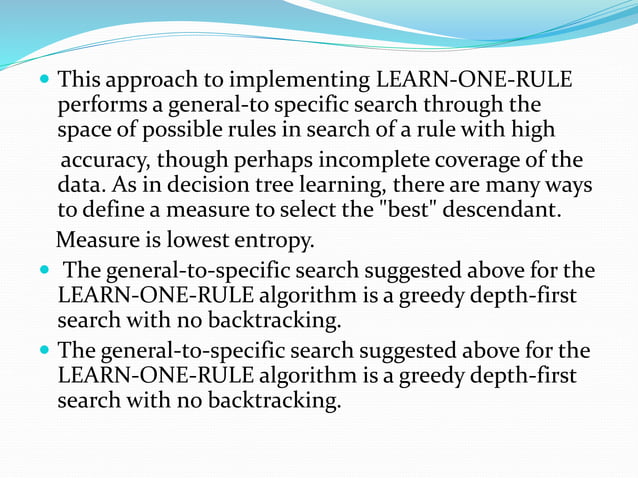 Learning set of rules | PPTX | Programming Languages | Computing