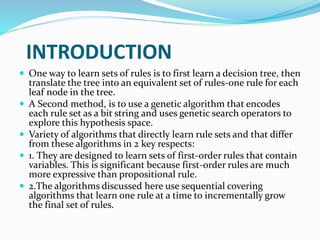 Learning set of rules | PPT