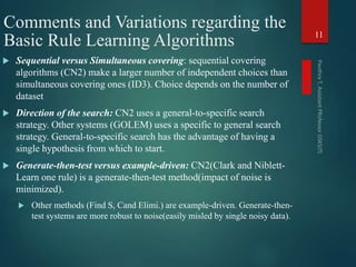 Learning sets of rules, Sequential Learning Algorithm,FOIL | PPT | Free ...