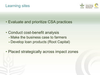 Potential learning sites for climate smart cocoa in Ghana