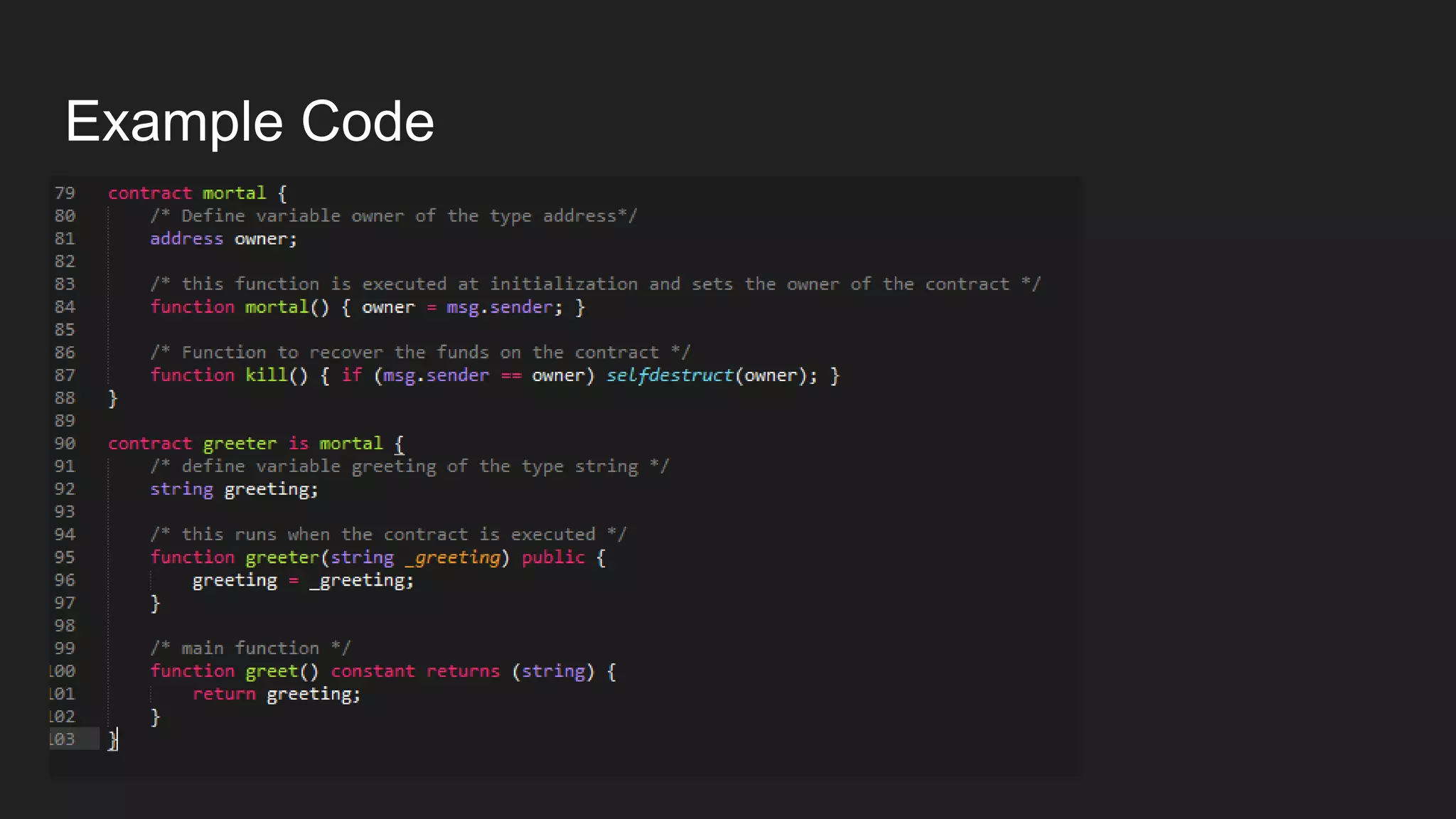 Example Code
 