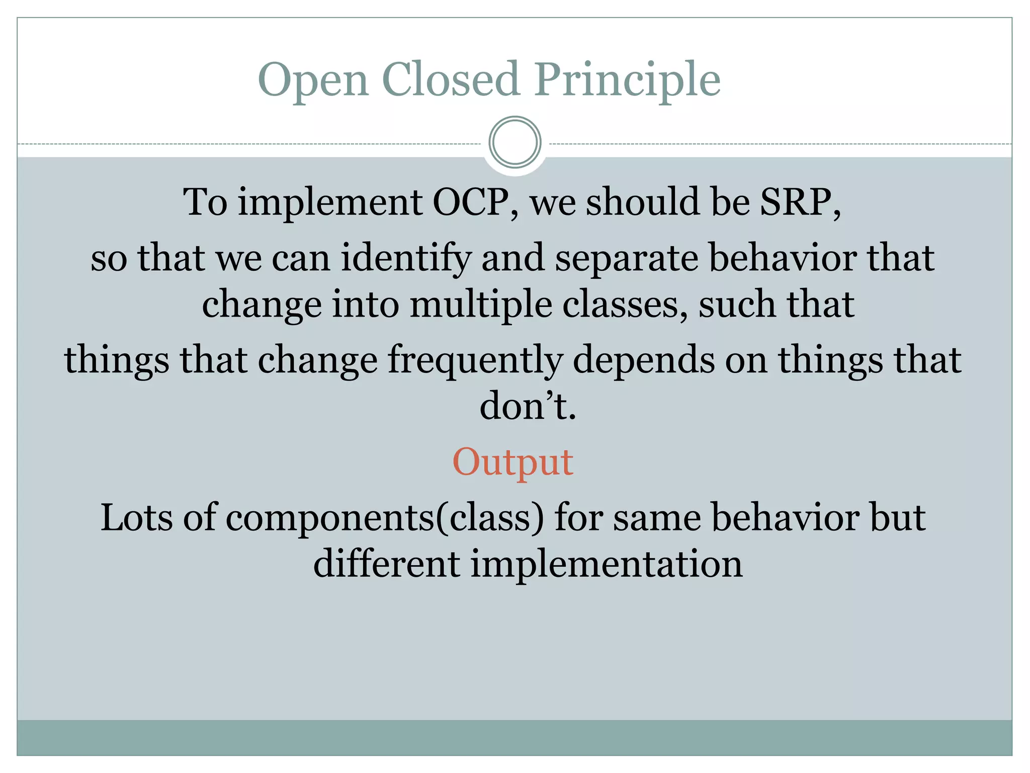 Learning solid principles using c# | PPT