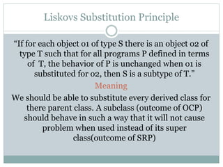 Learning solid principles using c# | PPTX