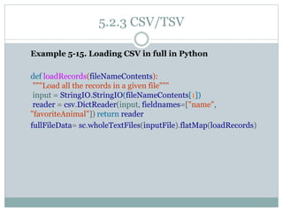 Learning spark ch05 - Loading and Saving Your Data | PPTX