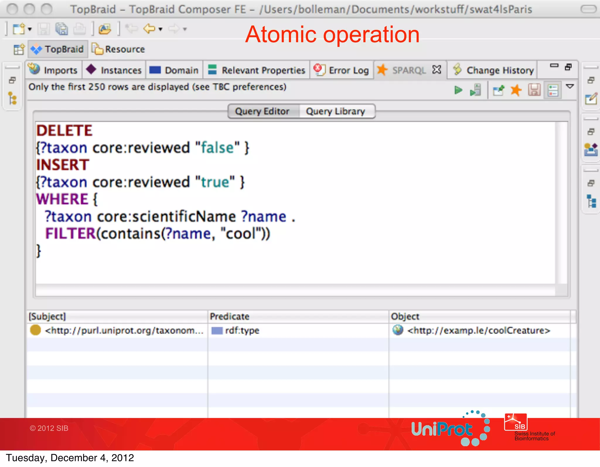 Atomic operation




    © 2012 SIB



Tuesday, December 4, 2012
 