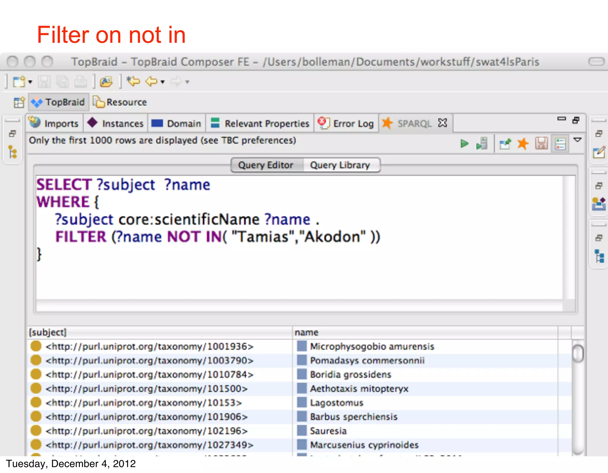 Filter on not in




    © 2012 SIB



Tuesday, December 4, 2012
 