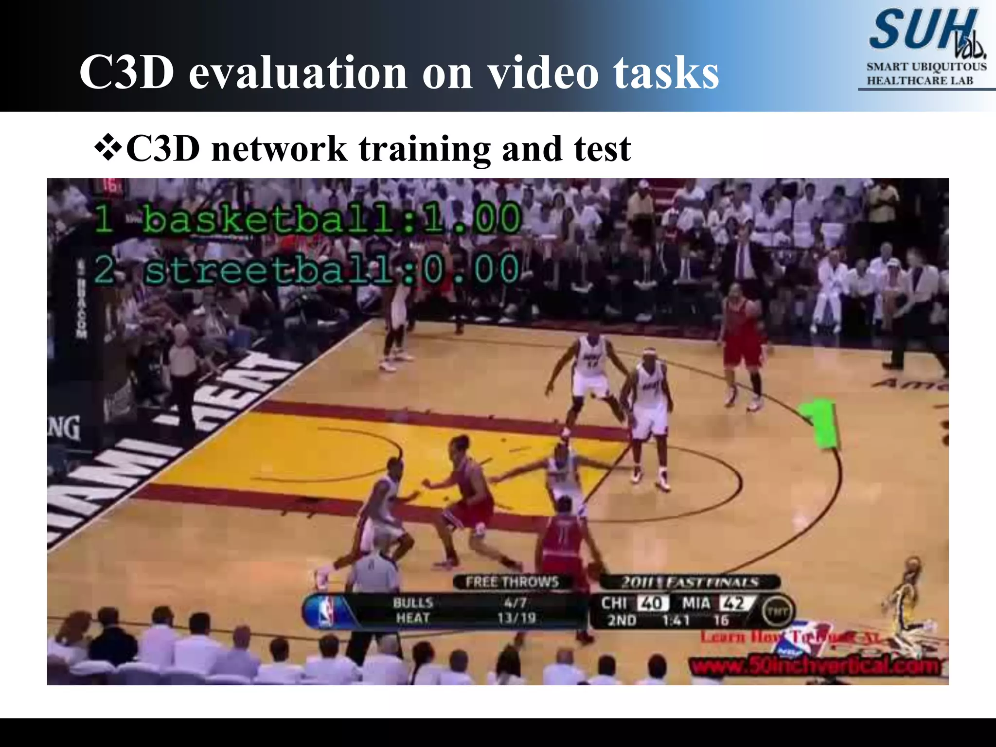 C3D network training and test
C3D evaluation on video tasks
 