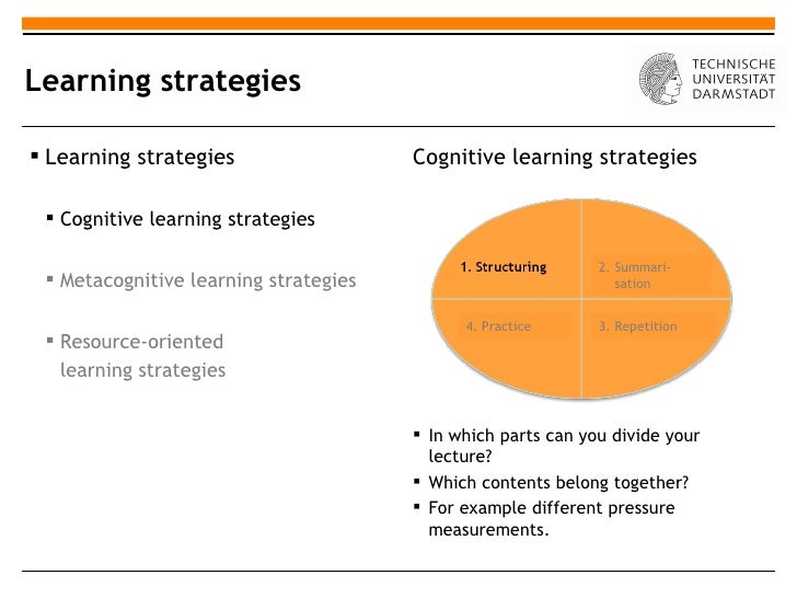cognitive learning strategies