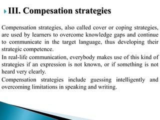 Compenastaion Learning Examples Learning strategies | PPTX