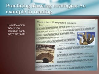 Practice Learning Examples Learning strategies from theory to practice | PPTX