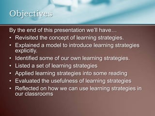 Learning strategies from theory to practice | PPTX