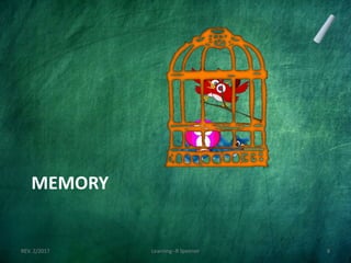 MEMORY
REV. 2/2017 Learning--R Speener 8
 