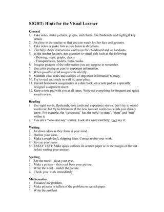 Learning style inventory | PDF