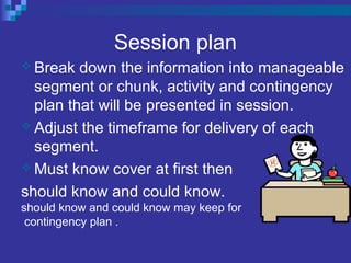 Learning Style & Making a Session Plan | PPT