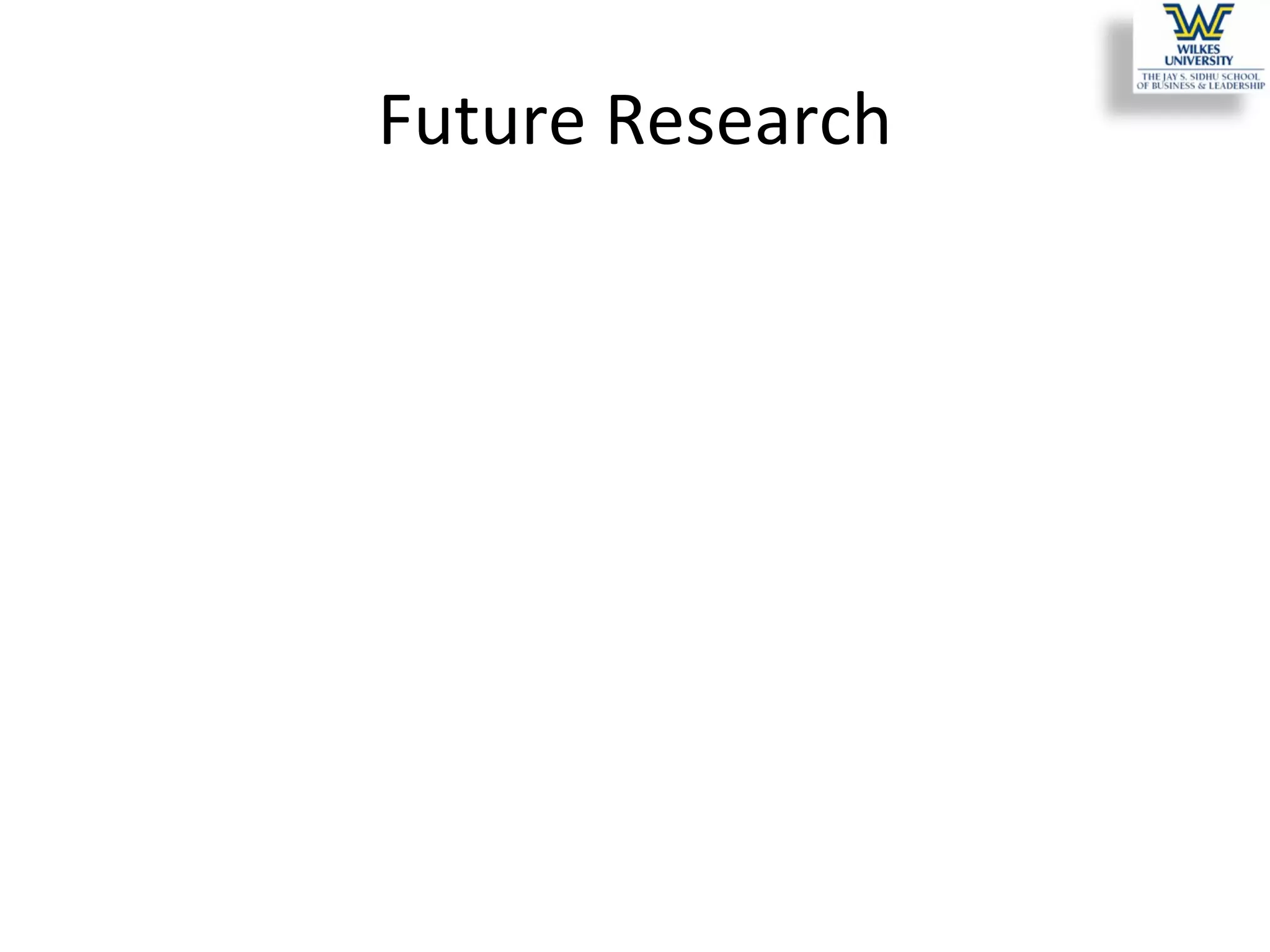 Future Research 