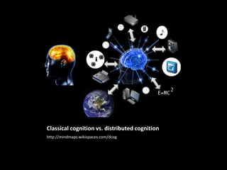 Classical cognition vs. distributed cognition
http://mindmaps.wikispaces.com/dcog
 